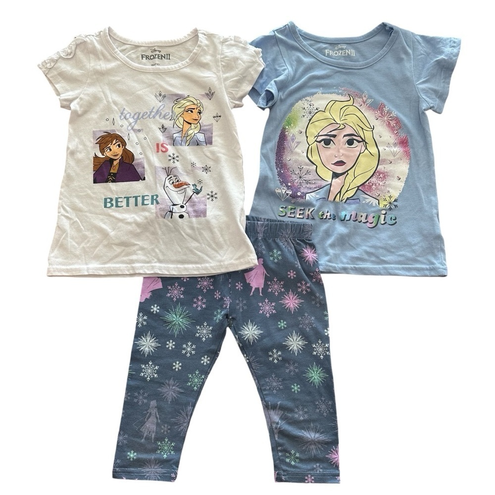 Disney Frozen 2 Three-Piece T-Shirt and Capri Leggings Coord Set